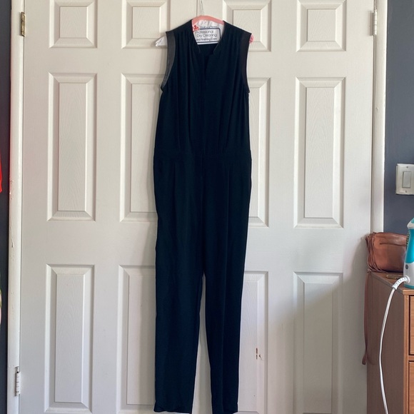 Maje Silk Jumper with leather trim at shoulder Size 1 - Picture 3 of 14